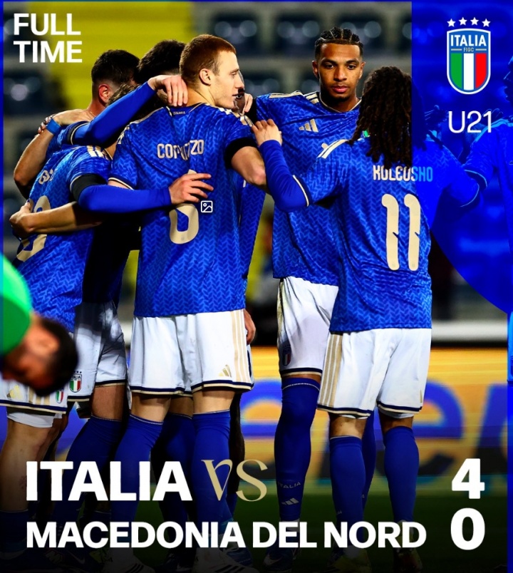 [意大利]欧青赛预选赛：意大利4-0大胜北马其顿，利帕尼两中框+破门(图1)