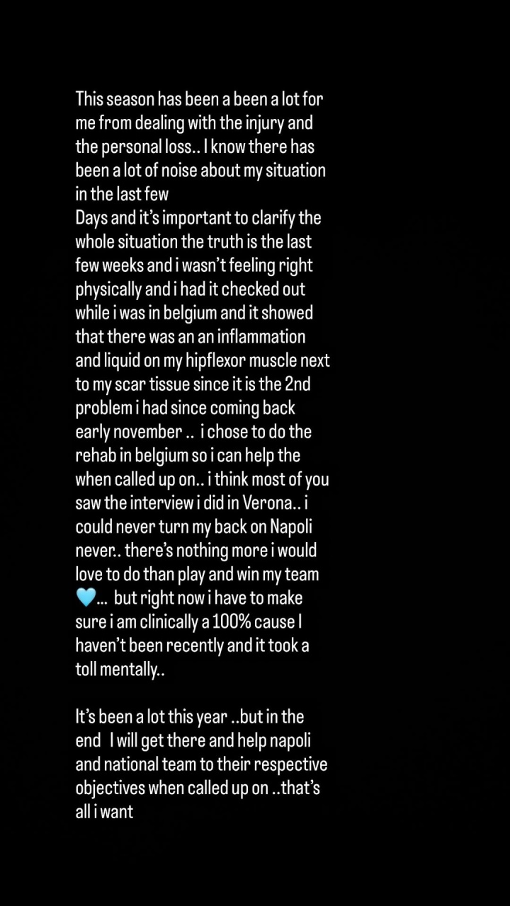 [体育世界]拒绝归队？卢卡库：我在比利时进行治疗，永远不会背弃那不勒斯(图2)