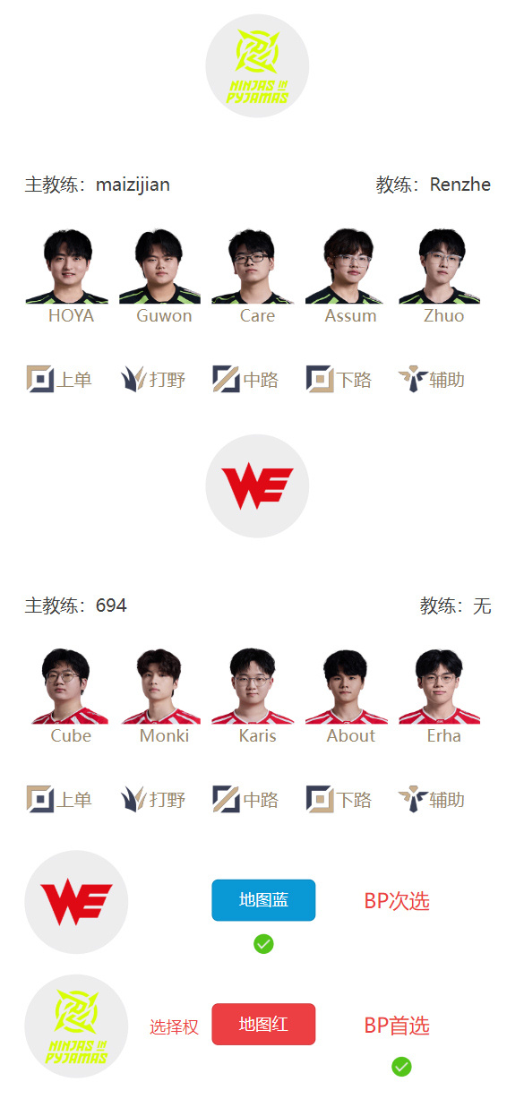 明日首发名单：Rookie、369缺席 jiejie对阵tarzan 三场比赛长度拉满