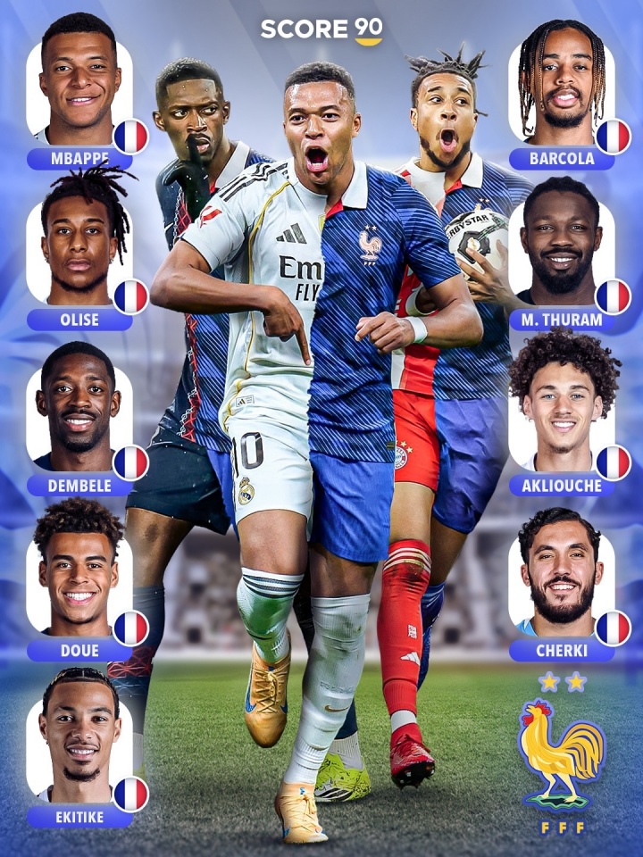 [法甲]恐怖如斯！法国3套锋线组合总身价8.55亿，前锋身价前10法国占5个(图1)