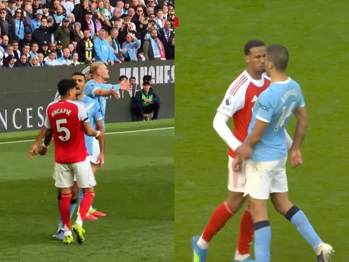 【值得一看】有事第一个上！哈兰德被因卡皮耶推&加布头顶 罗德里第一时间出头(图1)