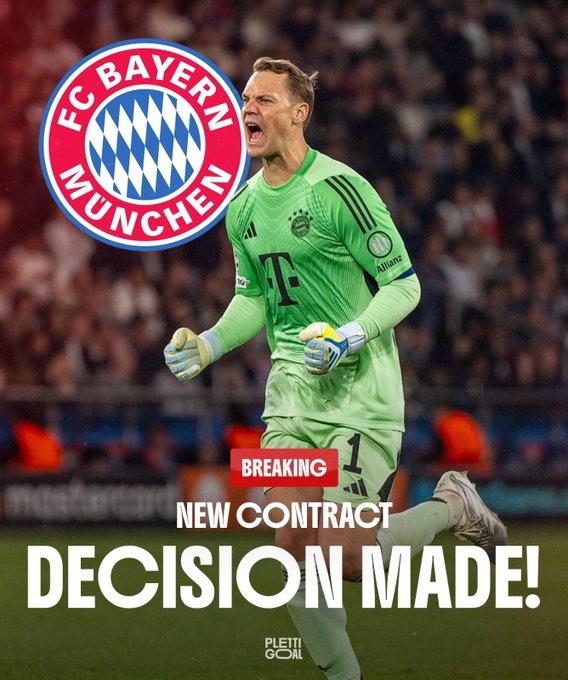 尘埃落定！德天空：诺伊尔希望与拜仁续约，拜仁开出到2027年合同