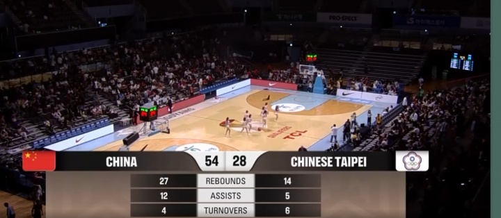 【篮球】胡金秋9分 赵继伟8+4 庞峥麟7分 中国男篮半场领先中国台北26分(图3)