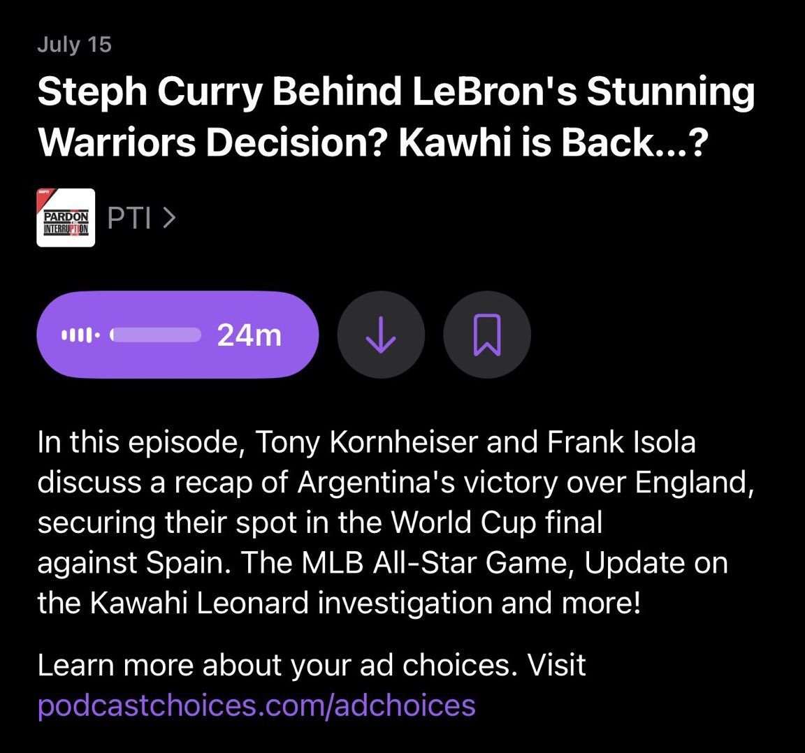 【有趣体育】乌龙or泄密？ESPN标题惊现“詹姆斯加盟勇士” 实际内容毫不相干(图2)
