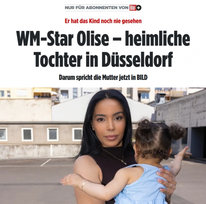 奥利塞被曝有私生女!生母:他不愿见亲生女儿,只愿付微薄抚养费