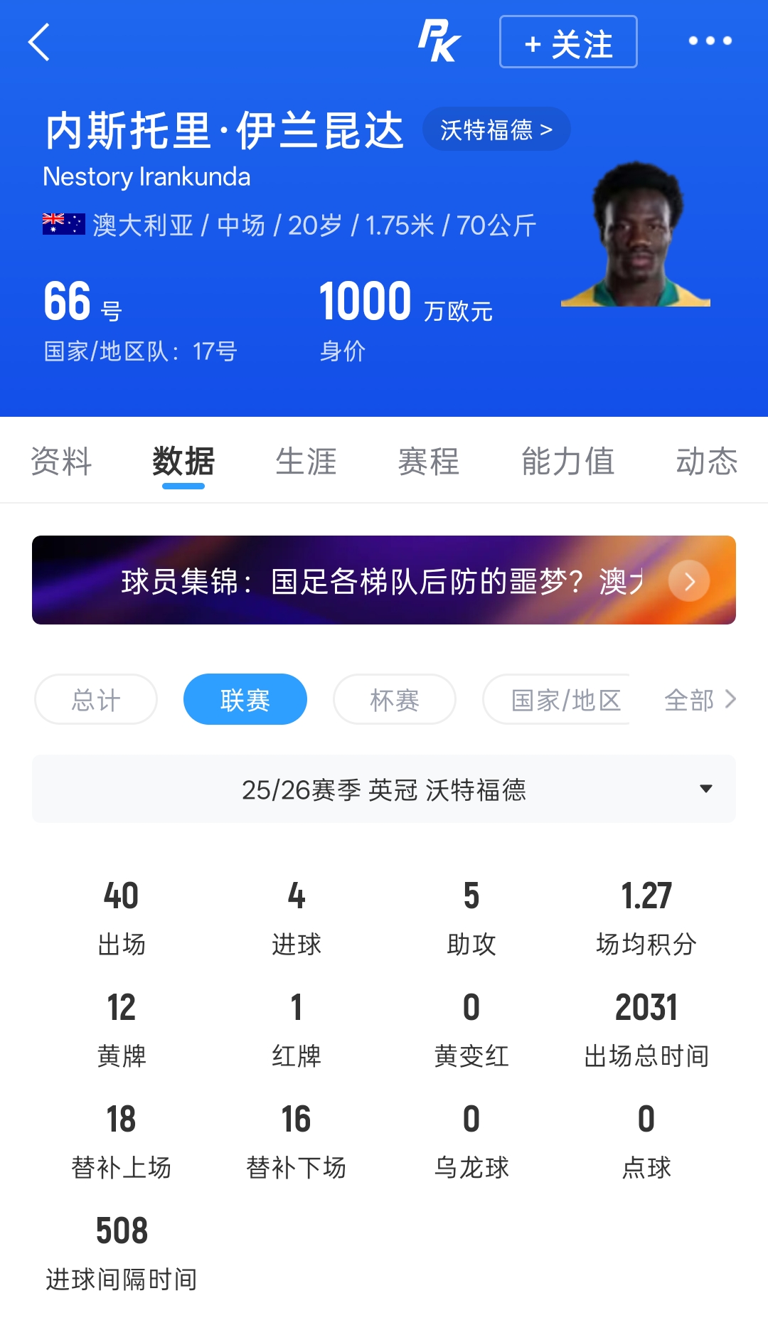 [体坛动态]HWG！罗马诺：澳大利亚国脚伊⬆️兰昆达转会葡体，1800万欧加浮动(图2)