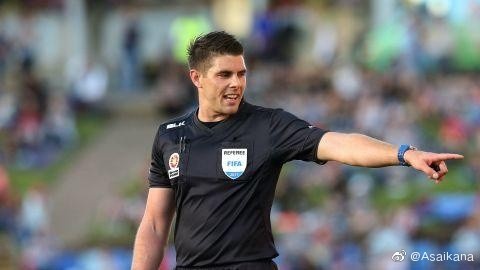 朱艺：澳洲裁判埃文斯执法海港亚冠附加赛，曾来华执法足协杯决赛