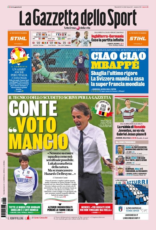 意甲今日头版:C罗在囧叔和巴黎之间 意大利像梵高杰作