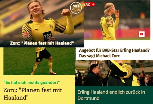 德甲今日头版：多特无意放走哈兰德 踢球者公布半程评级