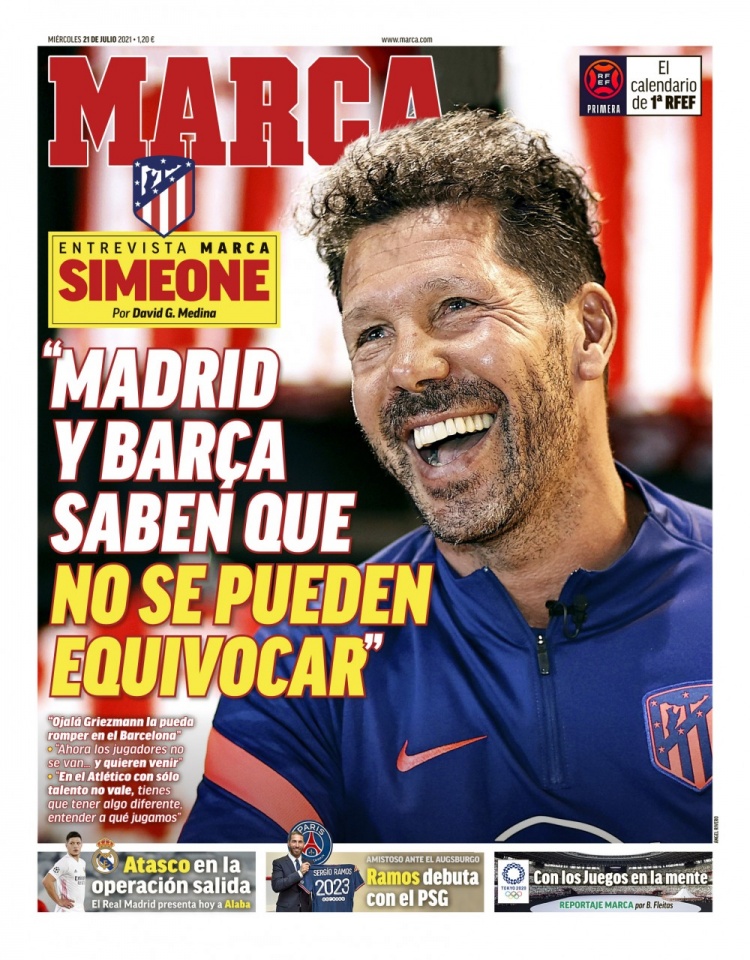 西甲今日头版：皇马和巴萨已经不能犯错了 全新巴萨今天起航