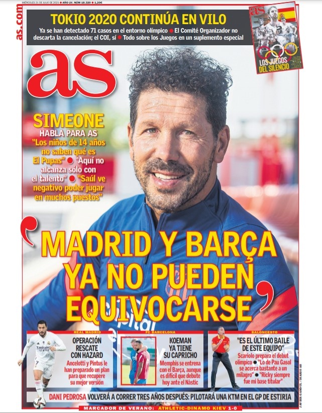 西甲今日头版：皇马和巴萨已经不能犯错了 全新巴萨今天起航