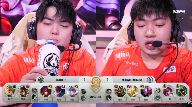 佛山gk1:1追平ag超玩会首局战报:笑影嬴政飞剑抢龙王 ag超玩会完美