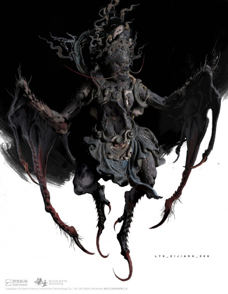 国产单机动作RPG《黑神话：悟空》新公布角色设计和场景原画