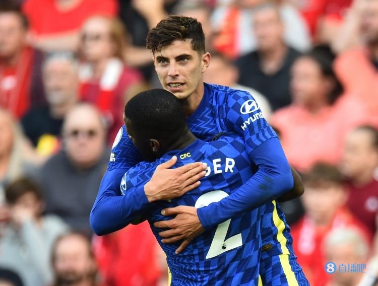 半场-哈弗茨破门萨拉赫点射詹姆斯染红 利物浦1-1切尔西