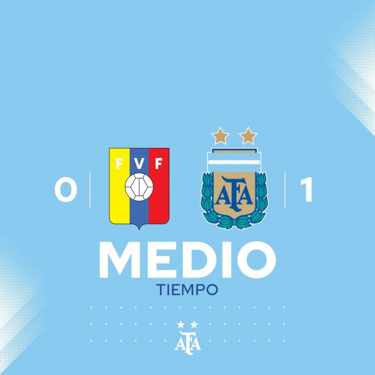 半场-梅西遭对手蹬踹小腿劳塔罗破门 阿根廷暂1-0委内瑞拉