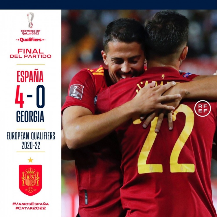 世预赛-M-略伦特两助攻进攻多点开花 西班牙4-0格鲁吉亚升至榜首