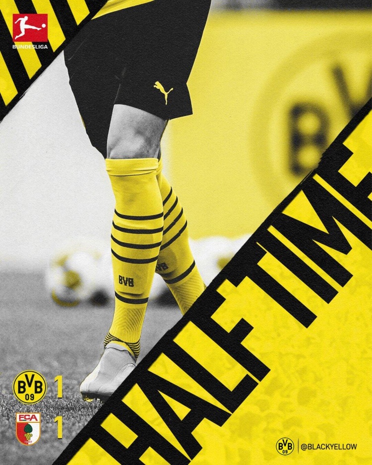 半场-马伦造点格雷罗点射泽齐利建功 多特1-1奥格斯堡