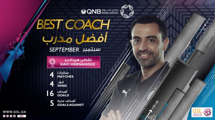 5战全胜！哈维当选卡塔尔联赛9月最佳教练
