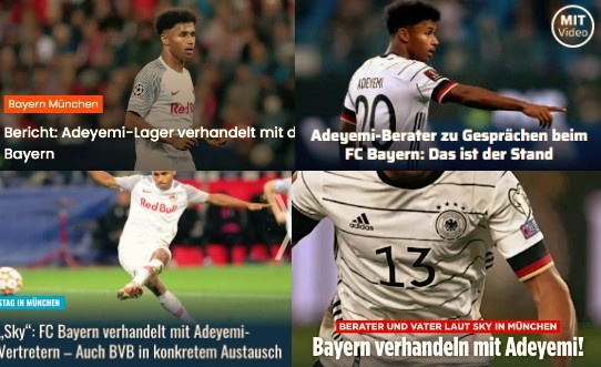 德甲今日头版:哈兰德复出即进球 拜仁多特接触阿德耶米