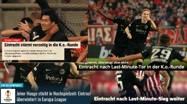 德甲今日头版:法兰克福在欧联杯晋级 拜仁愿以500万欧放走罗卡