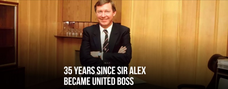 弗格森爵士执教曼联首秀35周年，曼联官网发文纪念