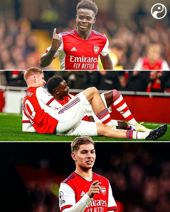 S罗&萨卡单赛季英超进球上双，是C罗&鲁尼之后英超首对同队组合