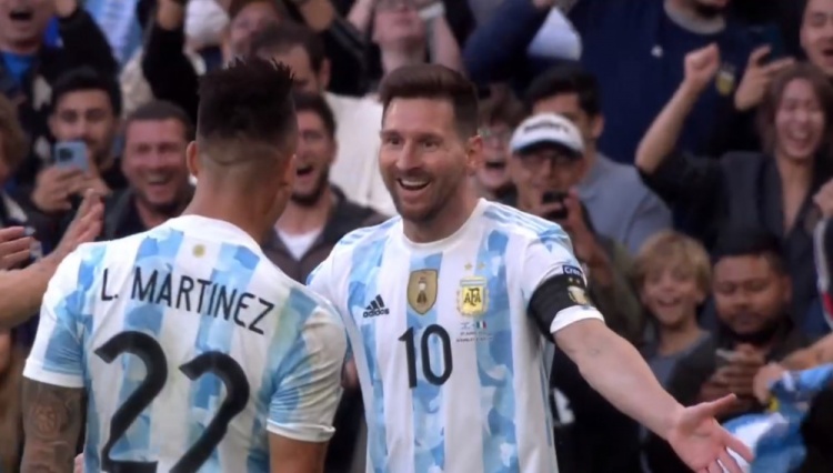 半场-劳塔罗传射天使破门梅西助攻 阿根廷2-0领先意大利