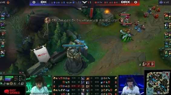 ?LCK夏季赛:Canyon虚空女王首秀毫无作为,DK 0-1 DRX