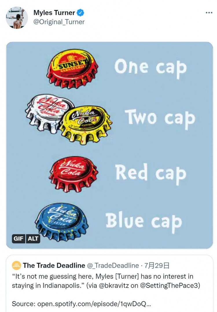 不想留在步行者?特纳转推:谣言!