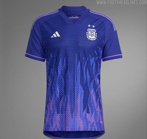 阿迪达斯公布阿根廷世界杯客场球衣：双重紫色搭配银色Logo