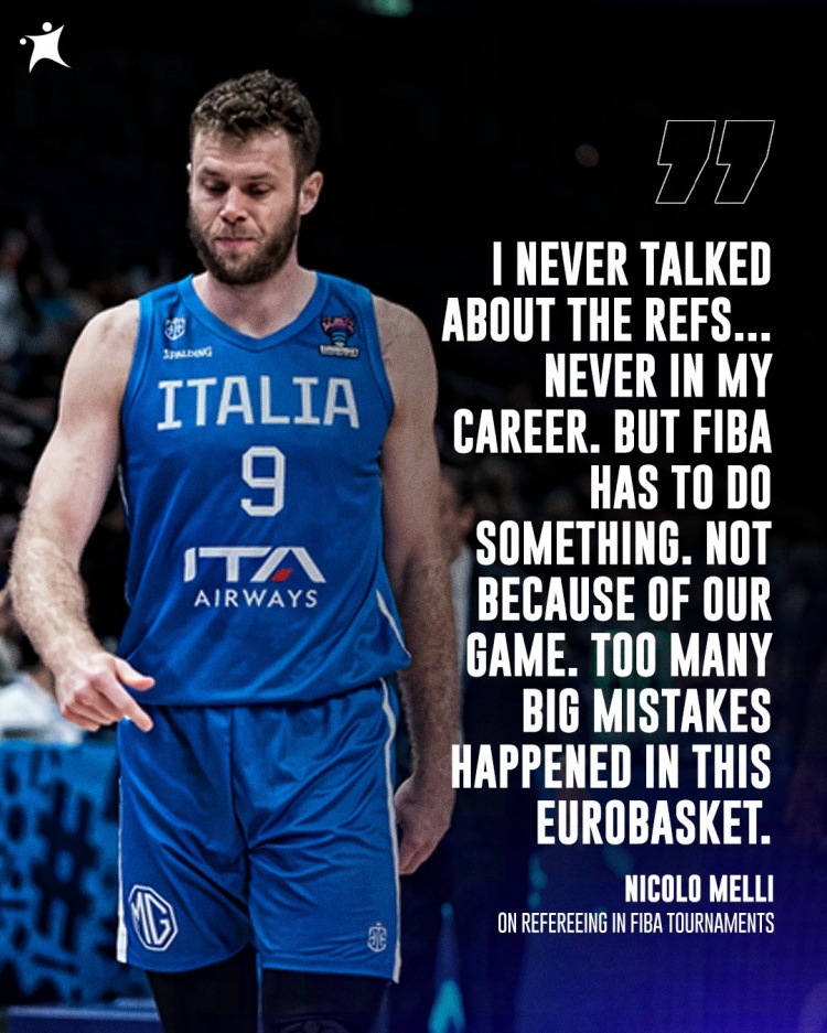 【球盟会】梅利:本届欧锦赛裁判犯了太多严重错误 FIBA得做些事情了
