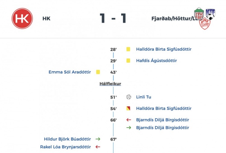 涂琳俪冰岛女足甲级联赛再破门，18场16球领跑射手榜