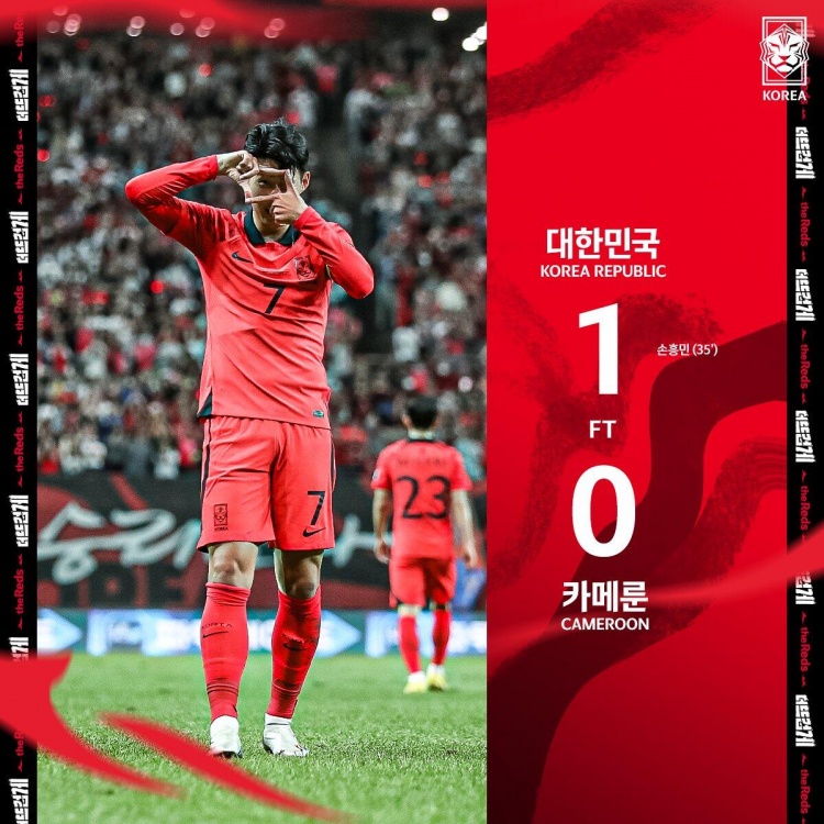 友谊赛-孙兴慜连场破门黄义助伤退奥纳纳发挥神勇 韩国1-0喀麦隆