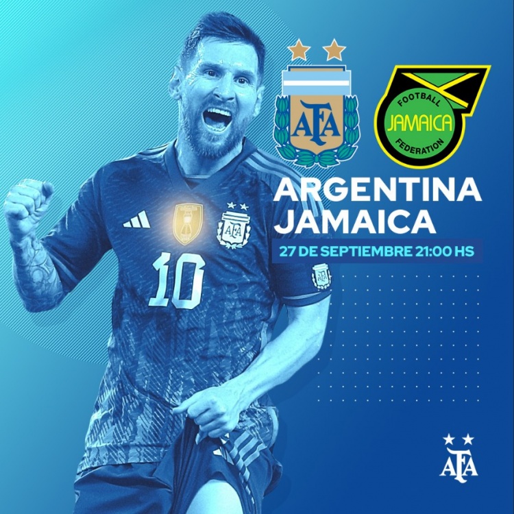 阿根廷发布海报预热对阵牙买加友谊赛：梅西封面