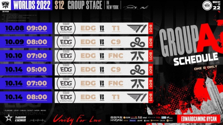 EDG更新小组赛赛程:10月8日打响A组首战 银龙驾雾 此志无双