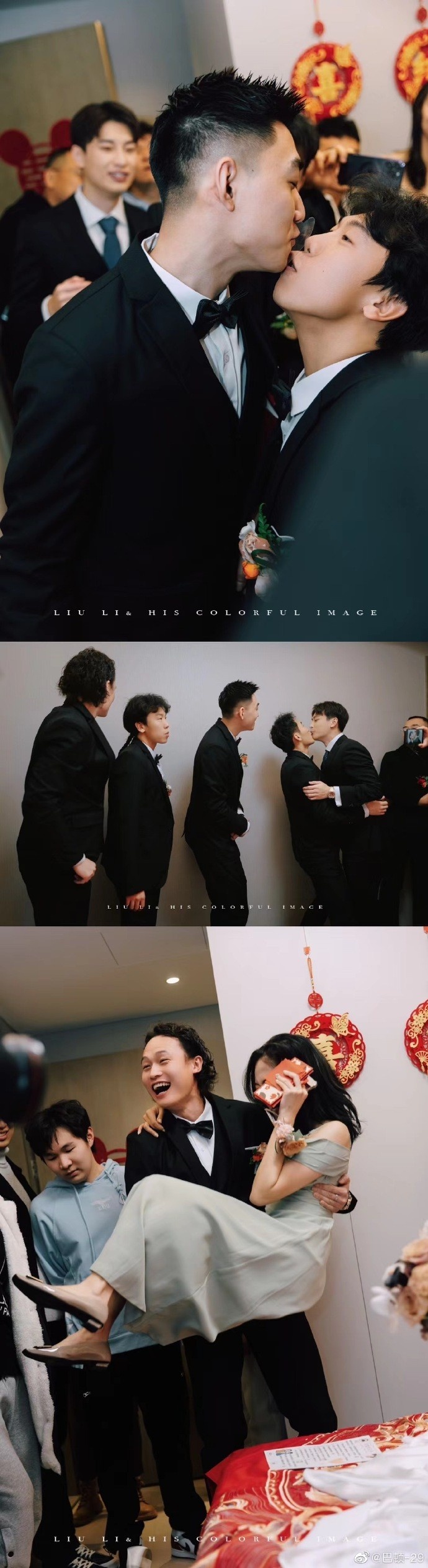 恭喜！津门虎球员巴顿上周末完婚，晒婚礼现场图致谢