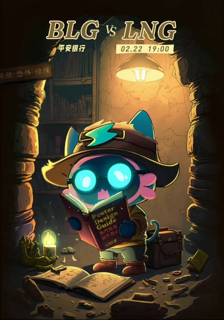 今日海报比拼:JDG笼中凤,LNG沉默的膏羊,BLG《学》