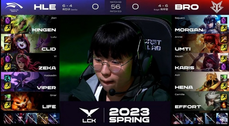 ?泽丽璐璐对线手法猛压Zeka卡萨丁神兵天降出山 HLE拿下首局