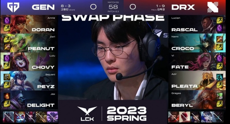 ?中下打不过上路没法子反观Chovy安妮能抗能输出 GEN拿首局