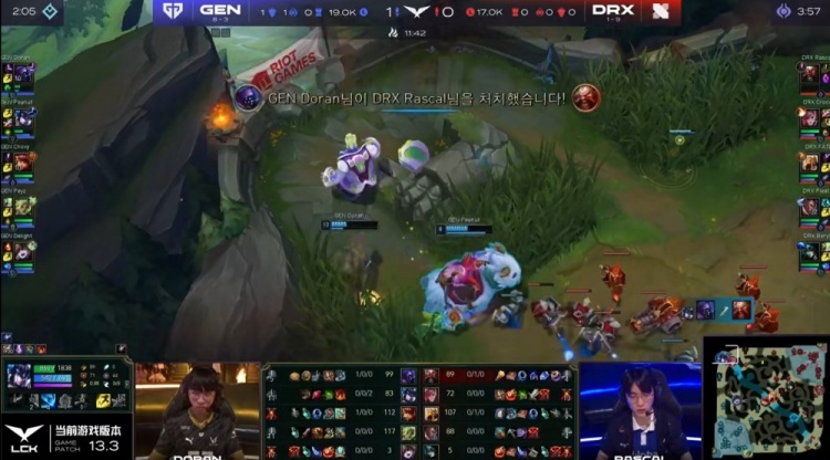 ?中下打不过上路没法子反观Chovy安妮能抗能输出 GEN拿首局