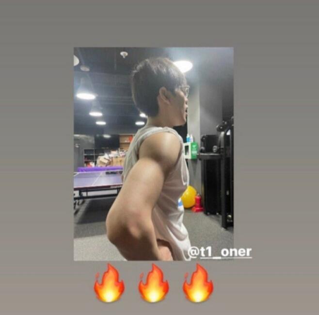 T1打野Oner晒健身照：强势状态延续到场下