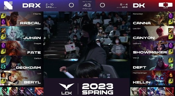 ?LCK:ShowMaker妖姬精准锁链 Canna鳄鱼人群游泳 DK1-0DRX