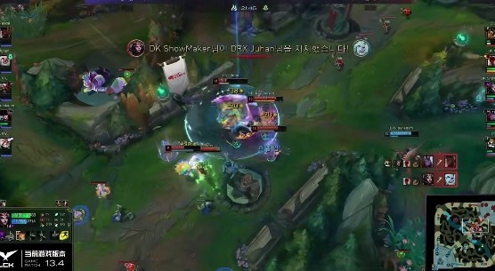 ?LCK:ShowMaker妖姬精准锁链 Canna鳄鱼人群游泳 DK1-0DRX