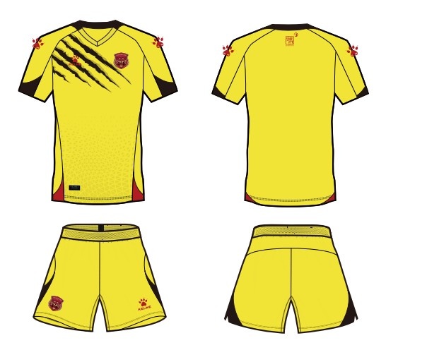 上海嘉定汇龙主客场球衣发布，设计灵感来源于队徽中的老虎样式