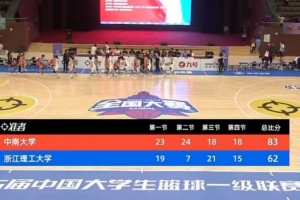 中南大学女篮战胜浙江理工闯入12强