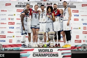 美国女篮夺三人篮球世界杯冠军，弗雷戴特出战男子组