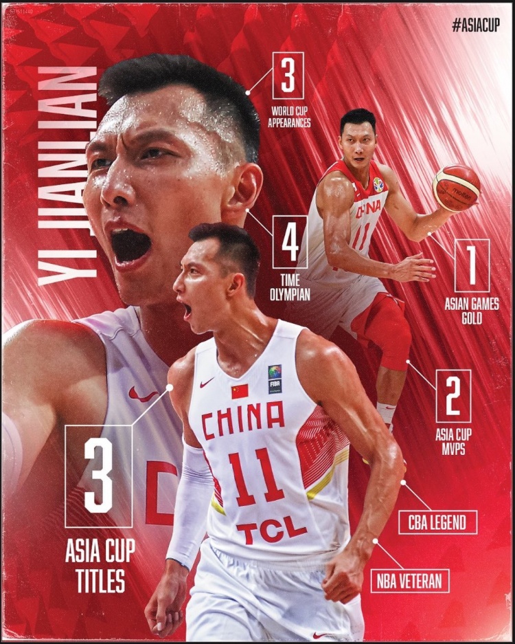 FIBA官方晒易建联生涯荣誉：在中国要如何形容“传奇”？?