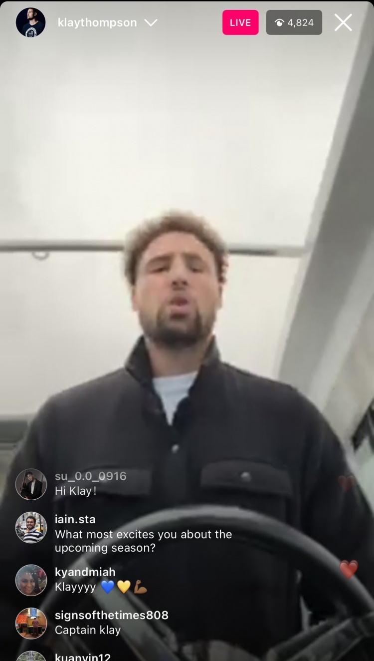 Captain Klay！克莱今日INS直播 一边开着船?