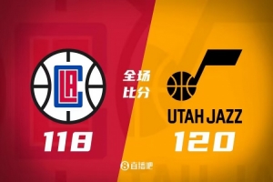 ?马尔卡宁35+12 乔治36分 小卡25+9+5 爵士险胜快船