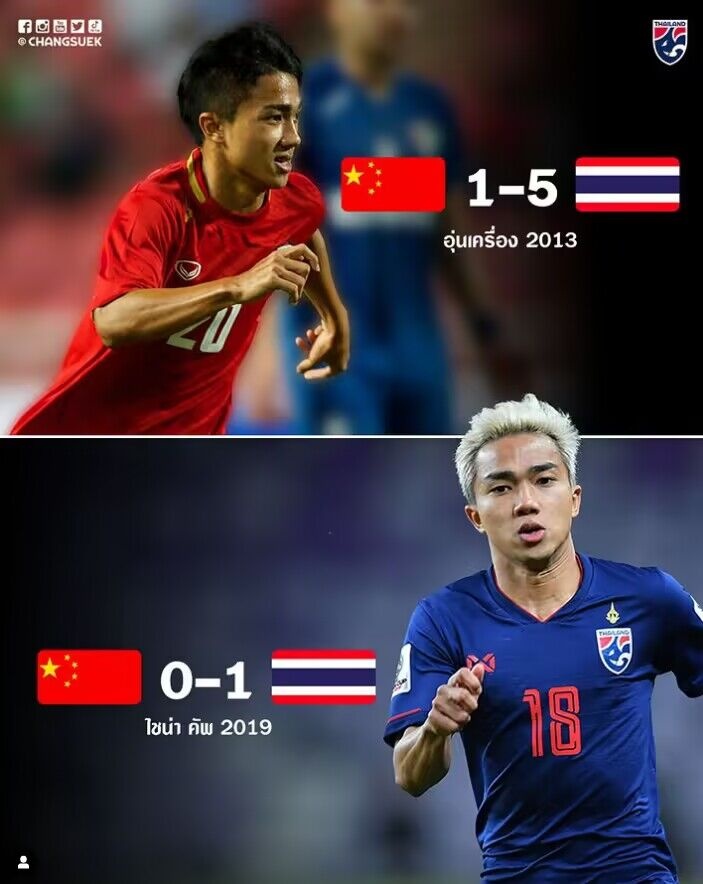 泰国队官方发布36强赛中泰战海报，昔日国足1-5再被提及